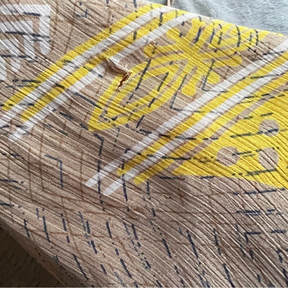 Darn Good Made in India Recycled Silk Bohemian Tie Goddess Beach Caftan Dress - Picture 14 of 17